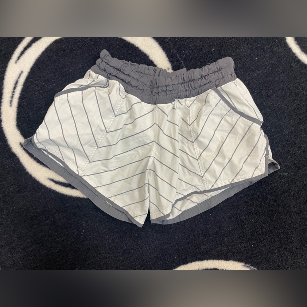 Lululemon White and Grey Shorts